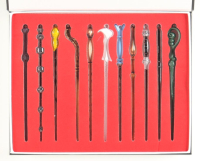 Official "Harry Potter" (11) Piece Wand Set With Original Packaging at PristineAuction.com