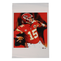 Patrick Mahomes Chiefs LE 11x17 Print Signed By Artist, Josh Barton (PA) at PristineAuction.com