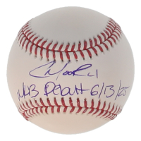 Christian Moore Signed OML Baseball Inscribed "MLB Debut 6/13/25" (PSA) at PristineAuction.com