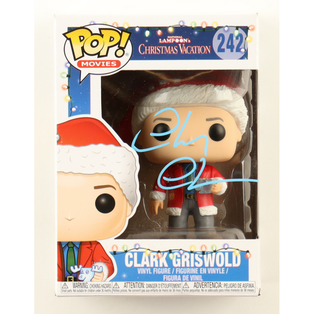 Chevy Chase Signed "National Lampoon's Christmas Vacation" #242 Clark Griswold Funko Pop! Vinyl Figure (JSA) at PristineAuction.com