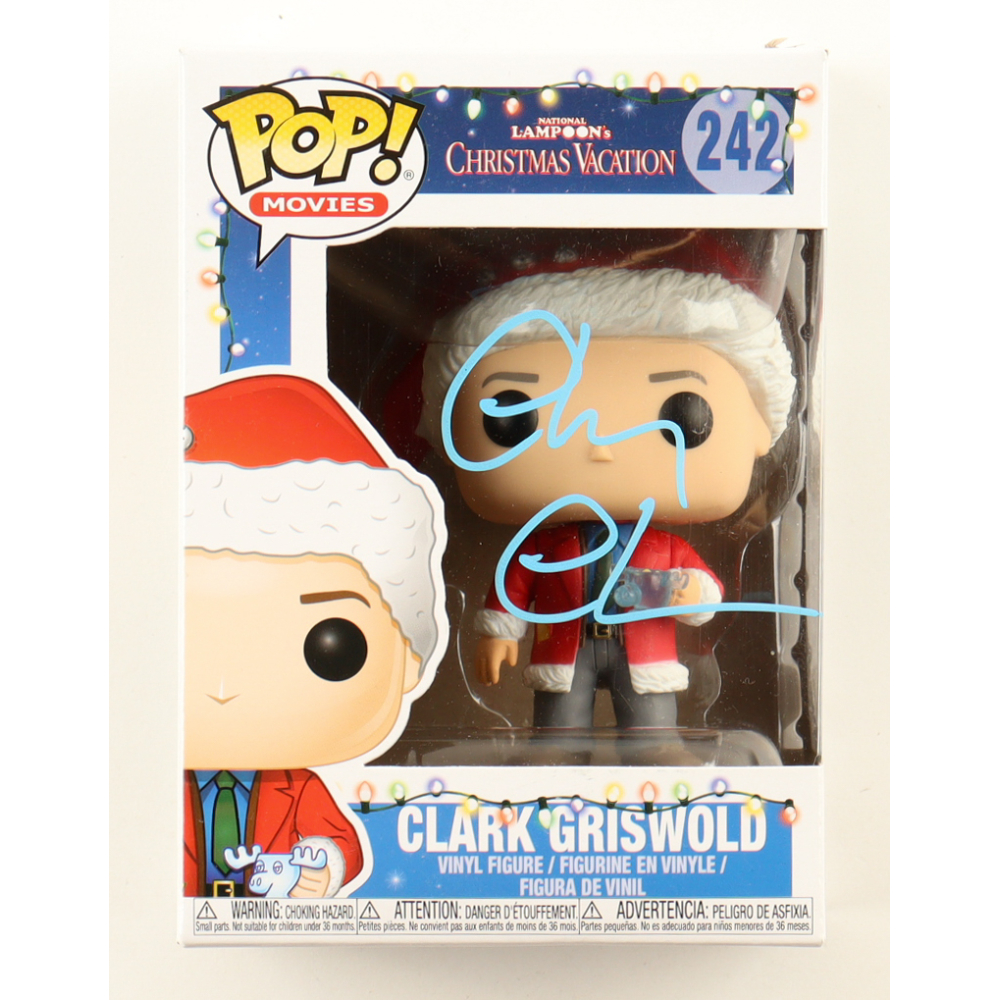 Chevy Chase Signed "National Lampoon's Christmas Vacation" #242 Clark Griswold Funko Pop! Vinyl Figure (JSA) at PristineAuction.com