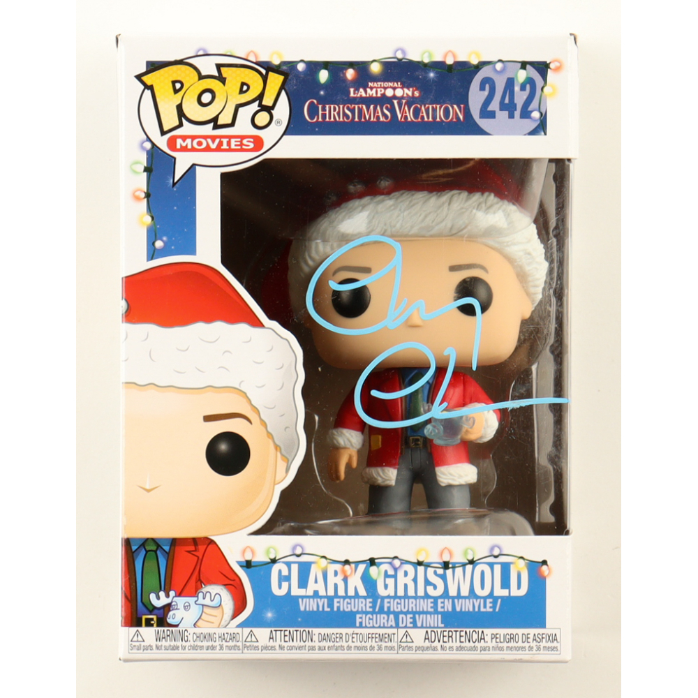 Chevy Chase Signed "National Lampoon's Christmas Vacation" #242 Clark Griswold Funko Pop! Vinyl Figure (JSA) at PristineAuction.com
