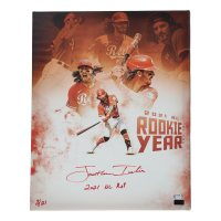 Jonathan India Signed Reds 16x20 Canvas Photo Inscribed "2021 NL ROY" (PSA) at PristineAuction.com