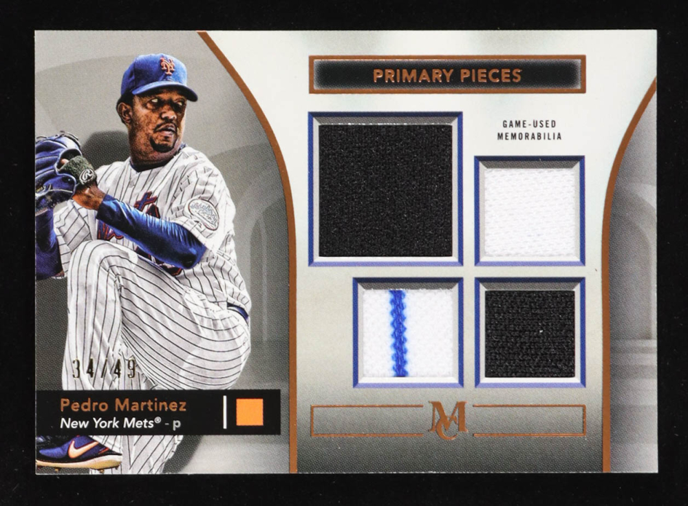 Pedro Martinez 2024 Topps Museum Collection Primary Pieces Quad Relics Copper #SPPQPM #34/49