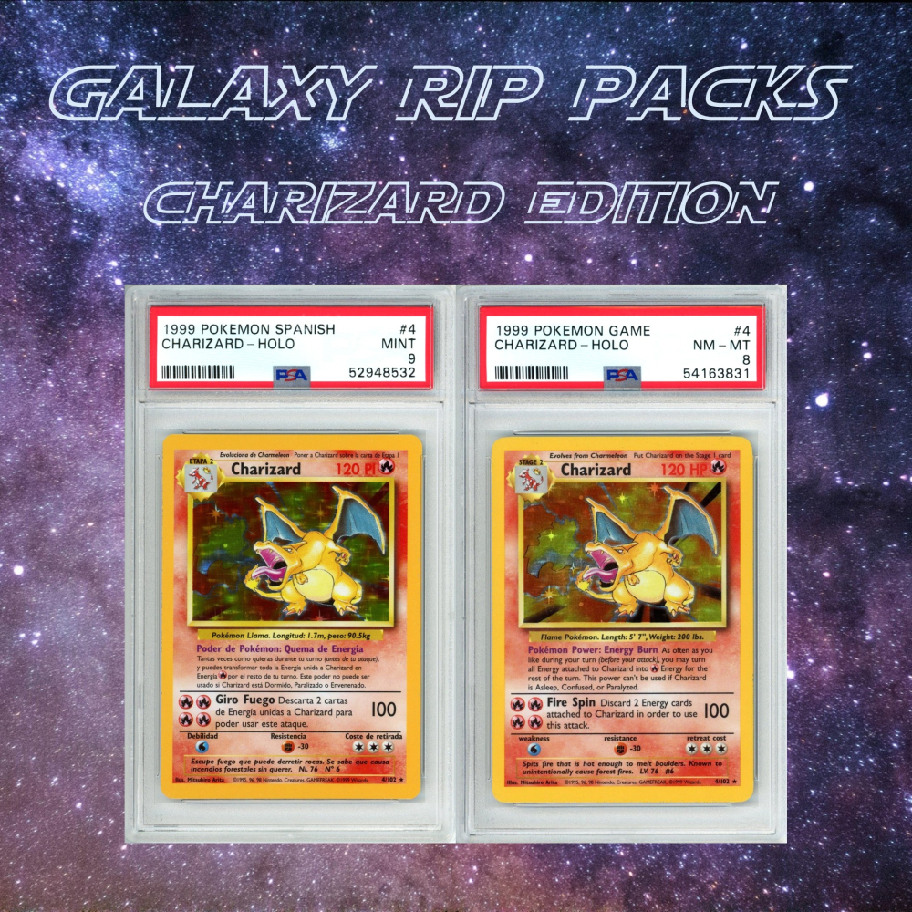 Pokémon Charizard ONLY! Galaxy Rip Packs Exclusive   Pristine Auction Edition Mystery Packs - Limited to 250 Packs! at PristineAuction.com