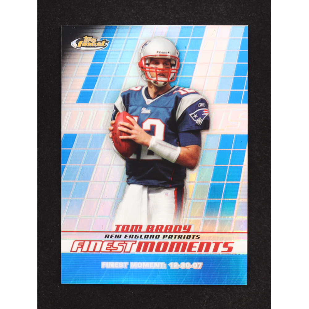 Tom Brady 2008 Finest Moments Blue Refractors #FMTB #095/299 at PristineAuction.com