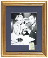 Joe DiMaggio & Marilyn Monroe Custom Framed Photo Display with Vintage 1960 Joe DiMaggio's Restaurant Matchbook at PristineAuction.com