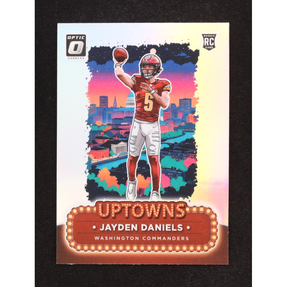 Jayden Daniels 2024 Donruss Optic Uptowns #2 RC at PristineAuction.com