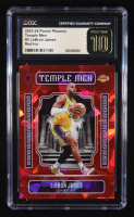 LeBron James 2023-24 Panini Phoenix Temple Men Phoenix Red Ice #2 (CGC 10 | Pristine Black Label) at PristineAuction.com