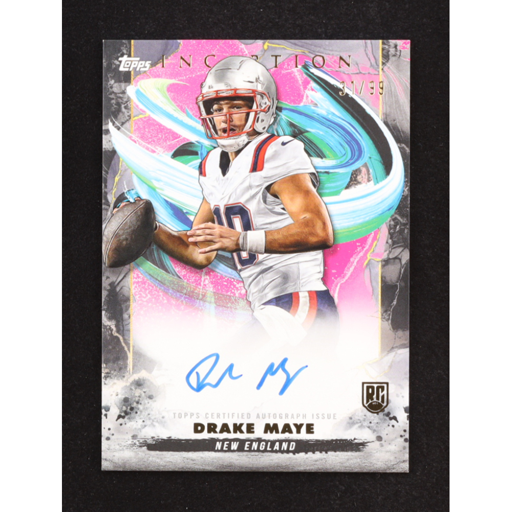 Drake Maye 2024 Topps Inception Rookie Autographs Magenta #RADM RC #31/99 at PristineAuction.com