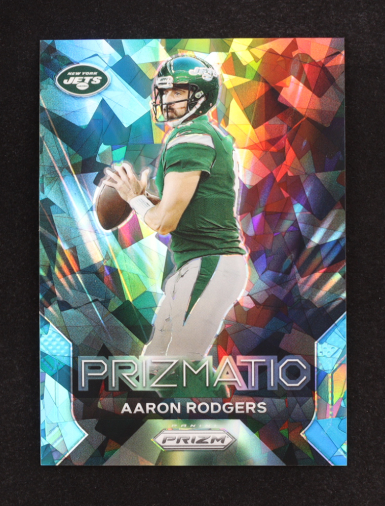 Aaron Rodgers 2023 Panini Prizm Prizmatic Prizms Blue Ice #8 #27/99