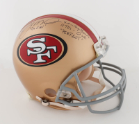 Joe Montana Signed LE 49ers Full-Size Authentic On-Field Helmet with Career Stat Inscriptions #11/16 (Steiner) at PristineAuction.com