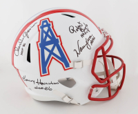 Oilers Full-Size Speed Helmet Signed By (4) With Ken Houston, Charlie Joiner, Robert Brazile & Warren Moon With Multiple HOF Inscriptions (JSA) at PristineAuction.com