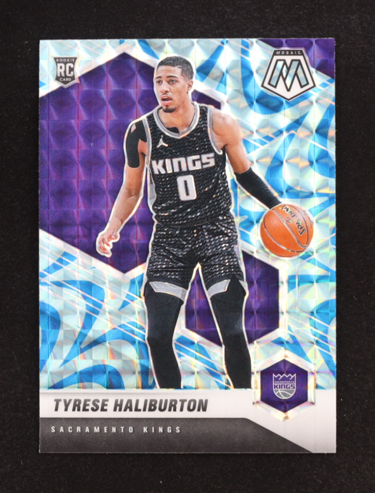 Tyrese Haliburton 2020-21 Panini Mosaic Mosaic Reactive Blue #204 RC