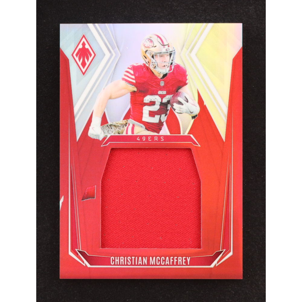 Christian McCaffrey 2024 Panini Phoenix Pandora Patches Red #18 #42/99 at PristineAuction.com