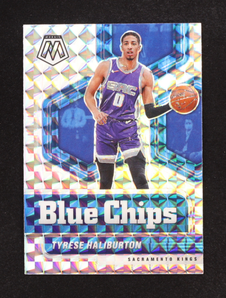Tyrese Haliburton 2020-21 Panini Mosaic Blue Chips Mosaic #5 RC