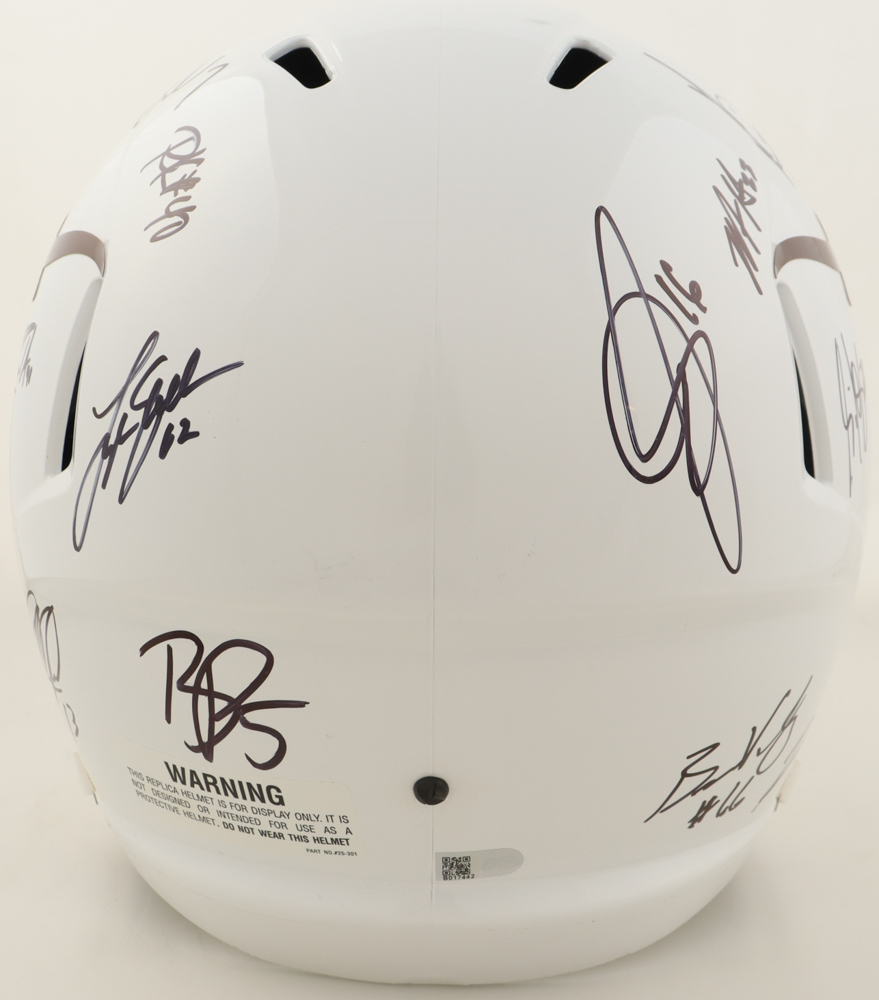 Vince Young, Michael Griffin, Limas Sweed, Aaron Harris, Jordan Shipley | 2005 National Champions Texas Longhorns Full-Size Authentic On-Field Speed Helmet Signed by (24) (AIV) at PristineAuction.com Vince Young, Michael Griffin, Limas Sweed, Aaron Harris, Jordan Shipley | 2005 National Champions Texas Longhorns Full-Size Authentic On-Field Speed Helmet Signed by (24) (AIV) at PristineAuction.com