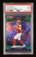 Jayden Daniels 2024 Panini Prizm Fireworks Prizms Green #24 RC (PSA 9) at PristineAuction.com