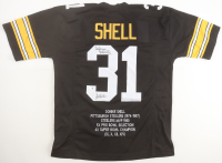 Donnie Shell Signed Career Highlight Stat Jersey Inscribed "HOF 20" (JSA) at PristineAuction.com