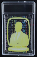 Agent Wallace 2024 Topps Stranger Things High Tek Upside Down Pattern Printer Proofs Yellow #46 #1/1 at PristineAuction.com
