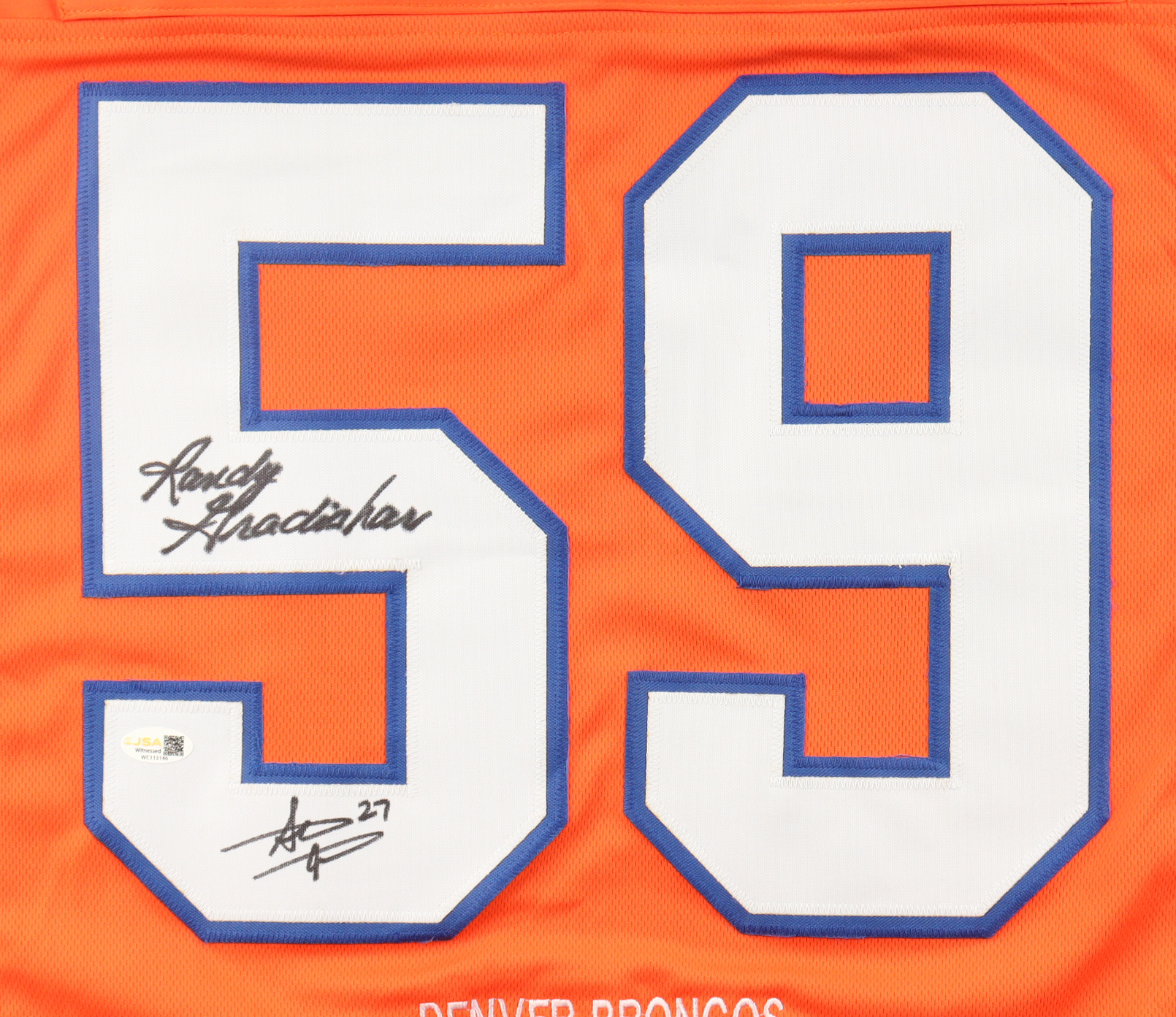 Randy Gradishar & Steve Atwater Signed Broncos Hall of Fame Jersey (JSA) at PristineAuction.com Randy Gradishar & Steve Atwater Signed Broncos Hall of Fame Jersey (JSA) at PristineAuction.com