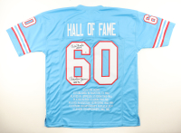 Robert Brazile & Charlie Joiner Signed Hall of Fame Highlight Jersey Inscribed "HOF 18" & "HOF 96" (JSA) at PristineAuction.com