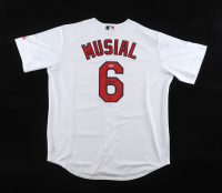 Stan Musial Signed Cardinals Majestic Authentic Jersey Inscribed "3630" (PSA) at PristineAuction.com
