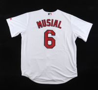 Stan Musial Signed Cardinals Majestic Authentic Jersey Inscribed "3630" (PSA) at PristineAuction.com