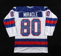 1980 Team USA | "Miracle on Ice" | Jersey Signed by (18) with Mike Eruzione, Jim Craig, Mark Johnson, Neal Broten & Inscribed "Do you Believe in Miracles?" (Beckett) at PristineAuction.com