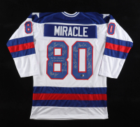 1980 Team USA | "Miracle on Ice" | Jersey Signed by (18) with Mike Eruzione, Jim Craig, Mark Johnson, Neal Broten & Inscribed "Do you Believe in Miracles?" (Beckett) at PristineAuction.com