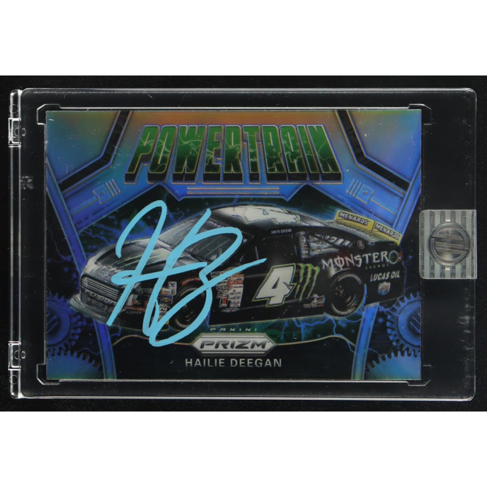 Hailie Deegan Signed 2020 Panini Powertrain Silver Prizm #90 (Deegan) at PristineAuction.com