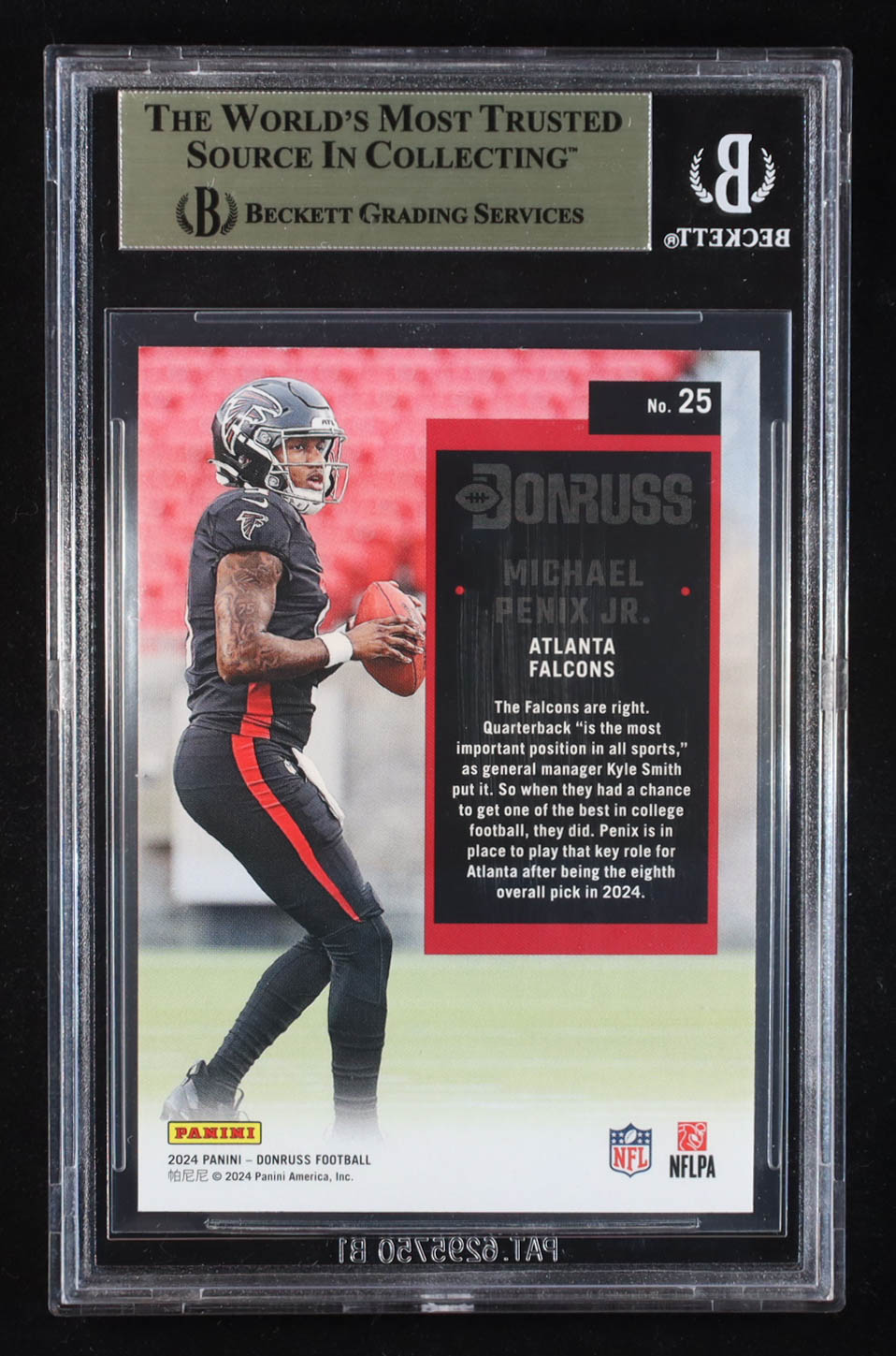 Michael Penix Jr. 2024 Donruss Retro '04 #25 RC (BGS 9.5) at PristineAuction.com Michael Penix Jr. 2024 Donruss Retro '04 #25 RC (BGS 9.5) at PristineAuction.com