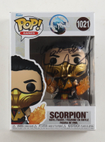 Chris Casamassa Signed "Mortal Kombat" #1021 Scorpion Funko Pop! Vinyl Figure Inscribed "Get Over Here!" (Beckett) at PristineAuction.com