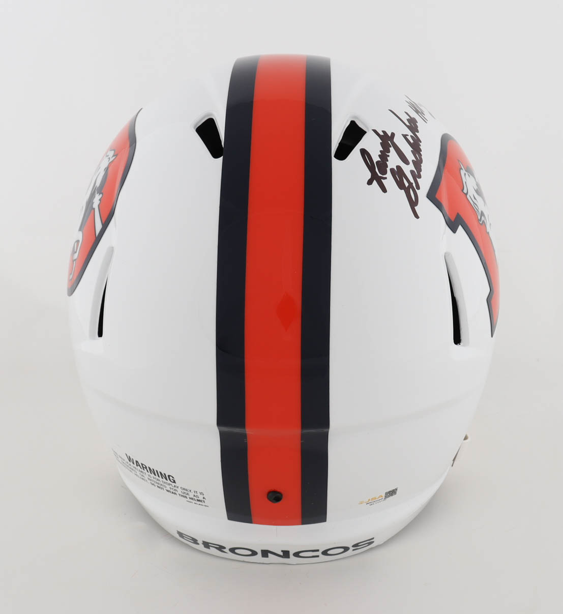 Steve Atwater Signed Broncos Full-Size Throwback Alternate Speed Helmet (JSA) at PristineAuction.com Steve Atwater Signed Broncos Full-Size Throwback Alternate Speed Helmet (JSA) at PristineAuction.com