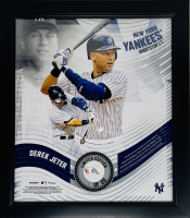 Derek Jeter Yankees LE Custom Framed Photo Display with Piece of Game-Used Baseball (MLB) at PristineAuction.com