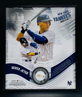 Derek Jeter Yankees LE Custom Framed Photo Display with Piece of Game-Used Baseball (MLB) at PristineAuction.com