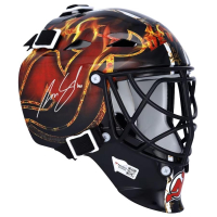 Akira Schmid Signed Devils Mini Hockey Goalie Mask (Fanatics) at PristineAuction.com