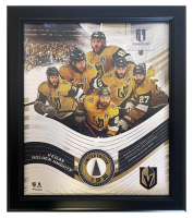 Golden Knights 2023 Stanley Cup Champions LE Custom Framed Display with Piece of Game-Used Hockey Puck at PristineAuction.com