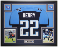Derrick Henry Signed Custom Framed Jersey Display (JSA) at PristineAuction.com