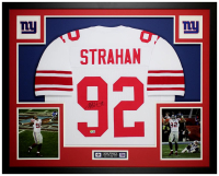 Michael Strahan Signed Custom Framed Jersey Display (Beckett) at PristineAuction.com