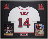 Jim Rice Signed Custom Framed Jersey Display (JSA) at PristineAuction.com