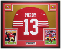 Brock Purdy Signed 49ers Custom Framed Nike Jersey Display (Fanatics) at PristineAuction.com