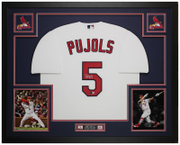Albert Pujols Signed Cardinals Custom Framed Nike Jersey Display (Beckett) at PristineAuction.com