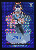 Jonathon Brooks 2024 Panini Mosaic Rookie Autographs Mosaic Blue #345 RC #28/99 at PristineAuction.com