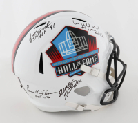 Hall Of Fame Logo Full-Size Speed Helmet Signed by (4) with Jan Stenerud, Willie Roaf, Will Shields & Emmitt Thomas with Multiple Career Stat Inscriptions (JSA) at PristineAuction.com