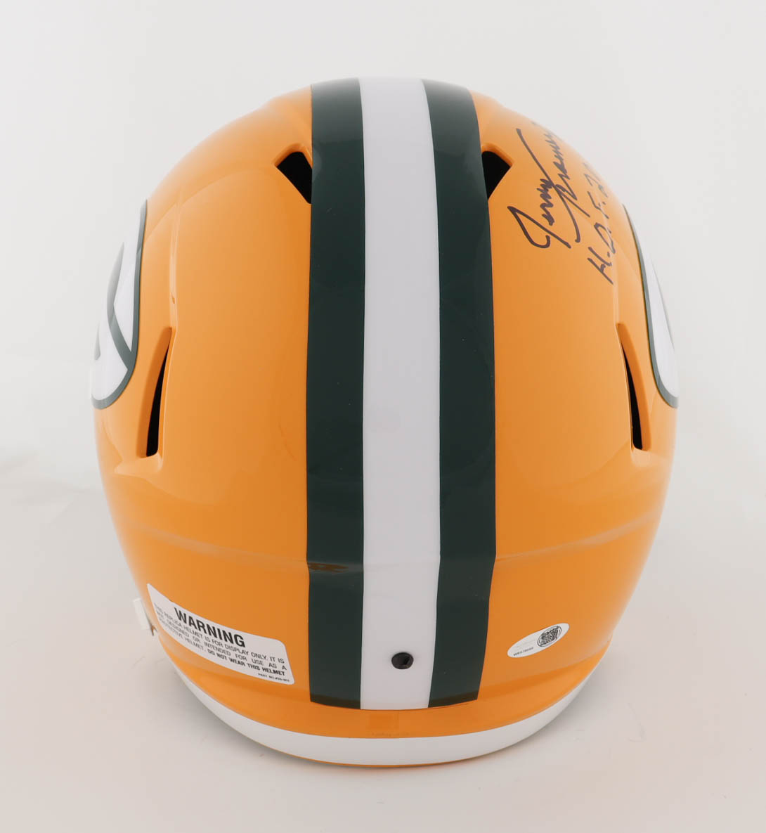 Jerry Kramer & Dave Robinson Signed Packers Full-Size Speed Helmet Inscribed "H.O.F. 2018" & "HOF 2013" (JSA) at PristineAuction.com Jerry Kramer & Dave Robinson Signed Packers Full-Size Speed Helmet Inscribed "H.O.F. 2018" & "HOF 2013" (JSA) at PristineAuction.com