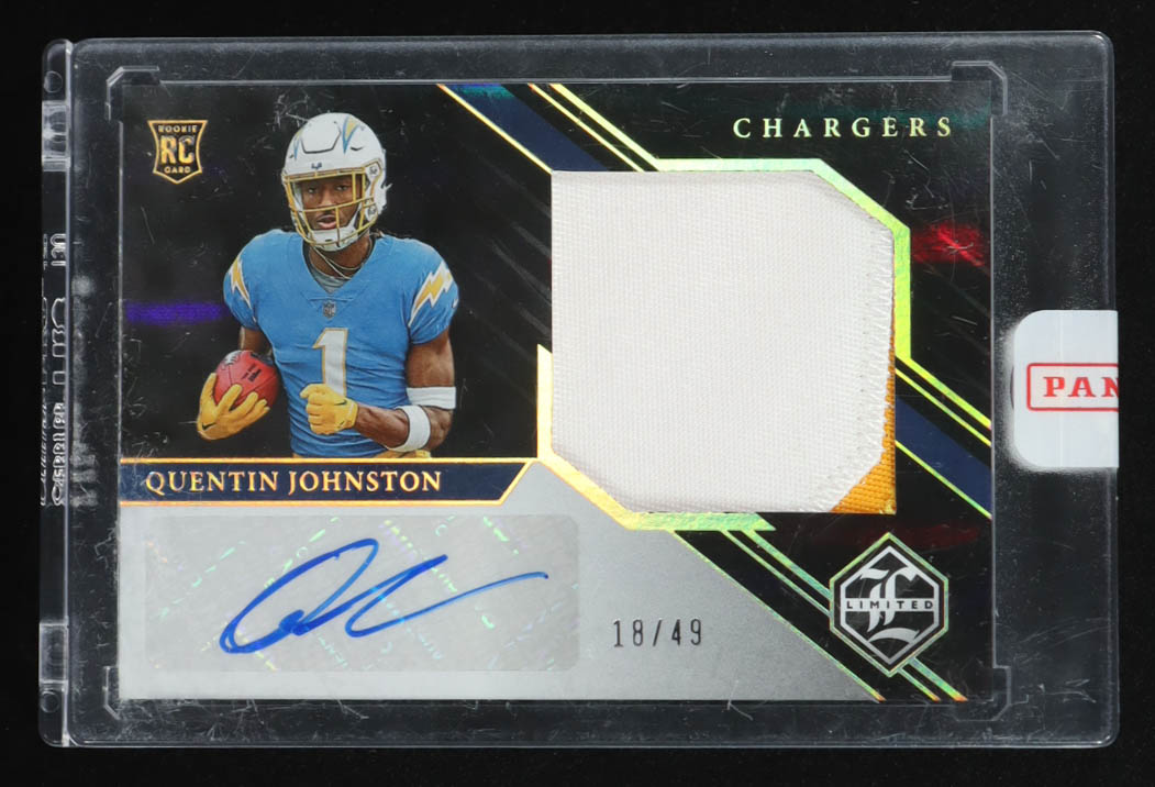 Quentin Johnston 2023 Panini Limited Jersey Autograph #170 #18/49 RC at PristineAuction.com Quentin Johnston 2023 Panini Limited Jersey Autograph #170 #18/49 RC at PristineAuction.com