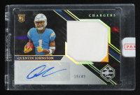 Quentin Johnston 2023 Panini Limited Jersey Autograph #170 #18/49 RC at PristineAuction.com