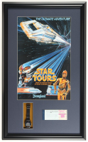 Disneyland "Star Tours" Custom Framed Print Display with Ride Opening Digital Watch & Vintage Ticket Book at PristineAuction.com