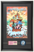 Walt Disney World "Splash Mountain" Custom Framed Poster Print Display With Vintage Ticket Book & Ride Pin at PristineAuction.com